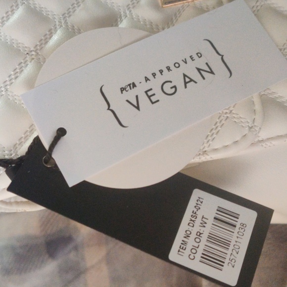 NWT Soulfina White Convertible Backpack with Leopard Print Sanitizer Holder - Picture 5 of 10